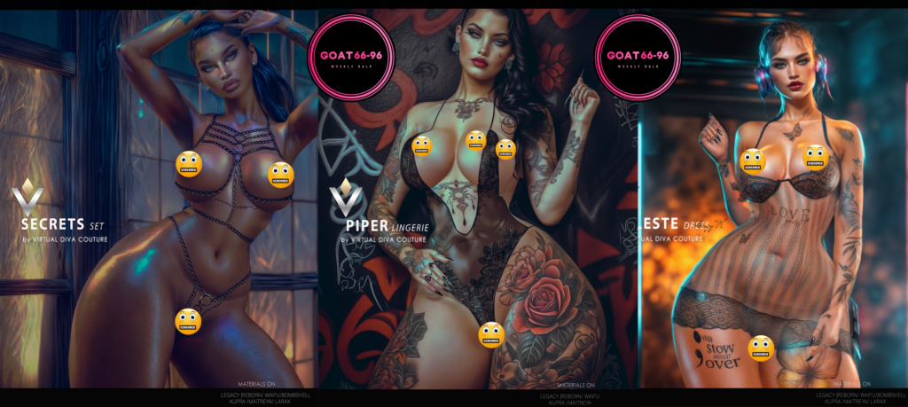 Secrets Set - Inithium/Legacy/Maiteya/Reborn/+mods | Piper Lingerie - Inithium/Legacy/Maitreya/Reborn/+mods | Este Dress - Inithium/Legacy/Maitreya/Reborn/+mods