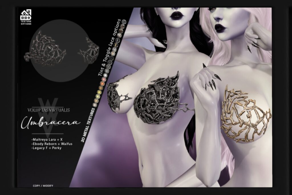 Umbraccera Top - Legacy/Maitreya/Reborn/+mods, L$350