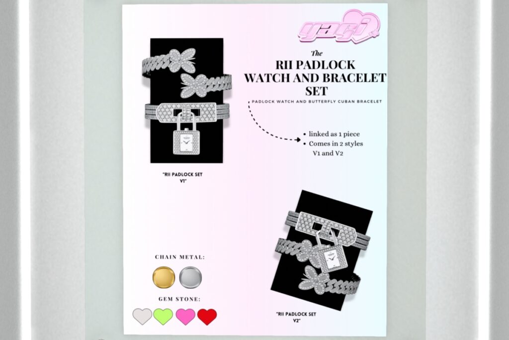 RH Padlock Watch &amp; Bracelet Set, L$799