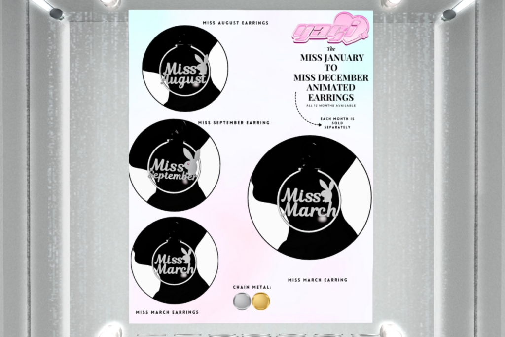 Miss January to Miss December Animated Earrings, L$599 each