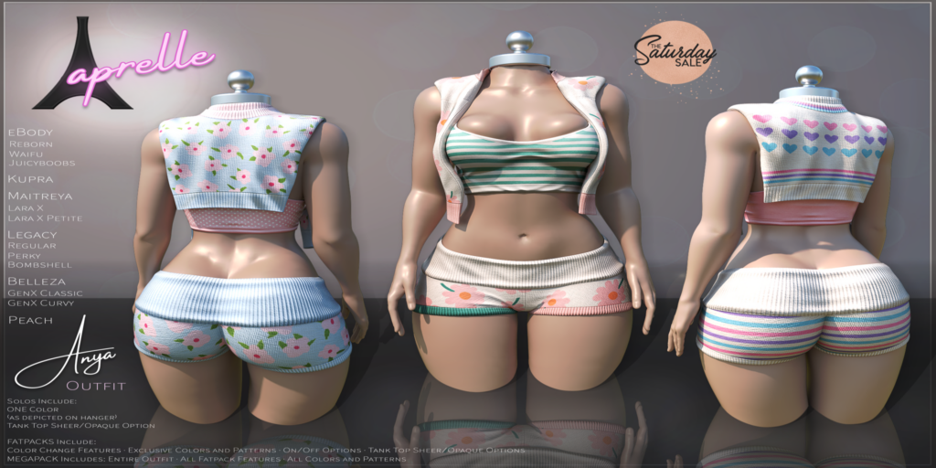 Anya Outfit - GenX/Inithium/Legacy/MaitreyaX/Peach/Reborn/+mods	&lt;a href=&quot;http://maps.secondlife.com/secondlife/Woodloch/162/123/983&quot; target=&quot;_blank&quot;&gt;Teleport&lt;/a&gt;