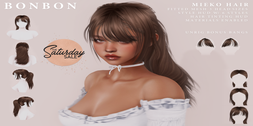 Mieko Hair	&lt;a href=&quot;http://maps.secondlife.com/secondlife/Escapes/48/27/1005&quot; target=&quot;_blank&quot;&gt;Teleport&lt;/a&gt;