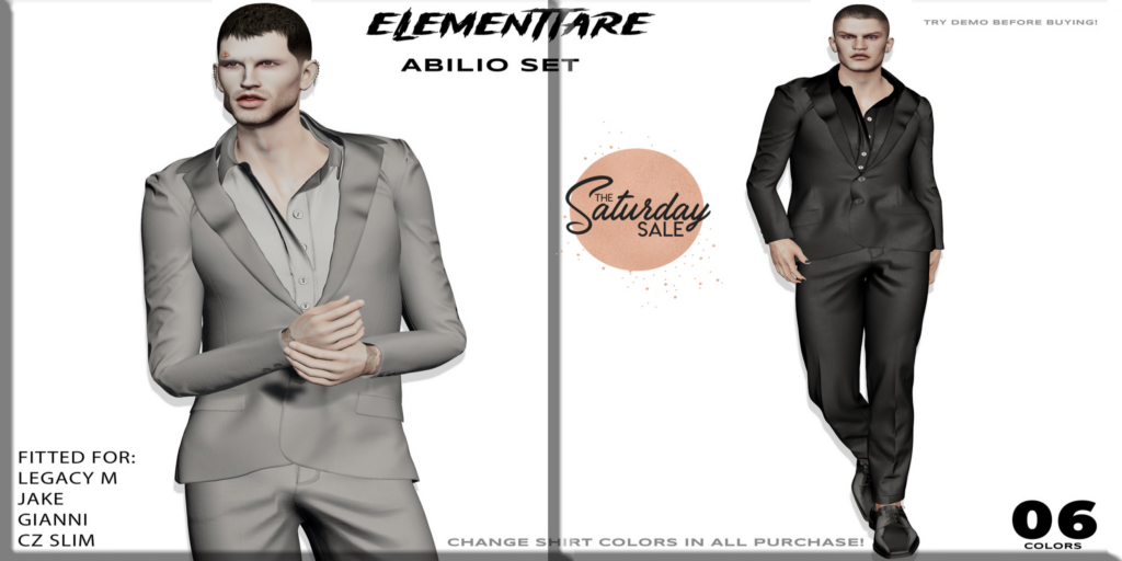 Abilio Set - CzSlim/Gianni/Jake/Legacy	&lt;a href=&quot;http://maps.secondlife.com/secondlife/Heartbreak/116/99/100&quot; target=&quot;_blank&quot;&gt;Teleport&lt;/a&gt;