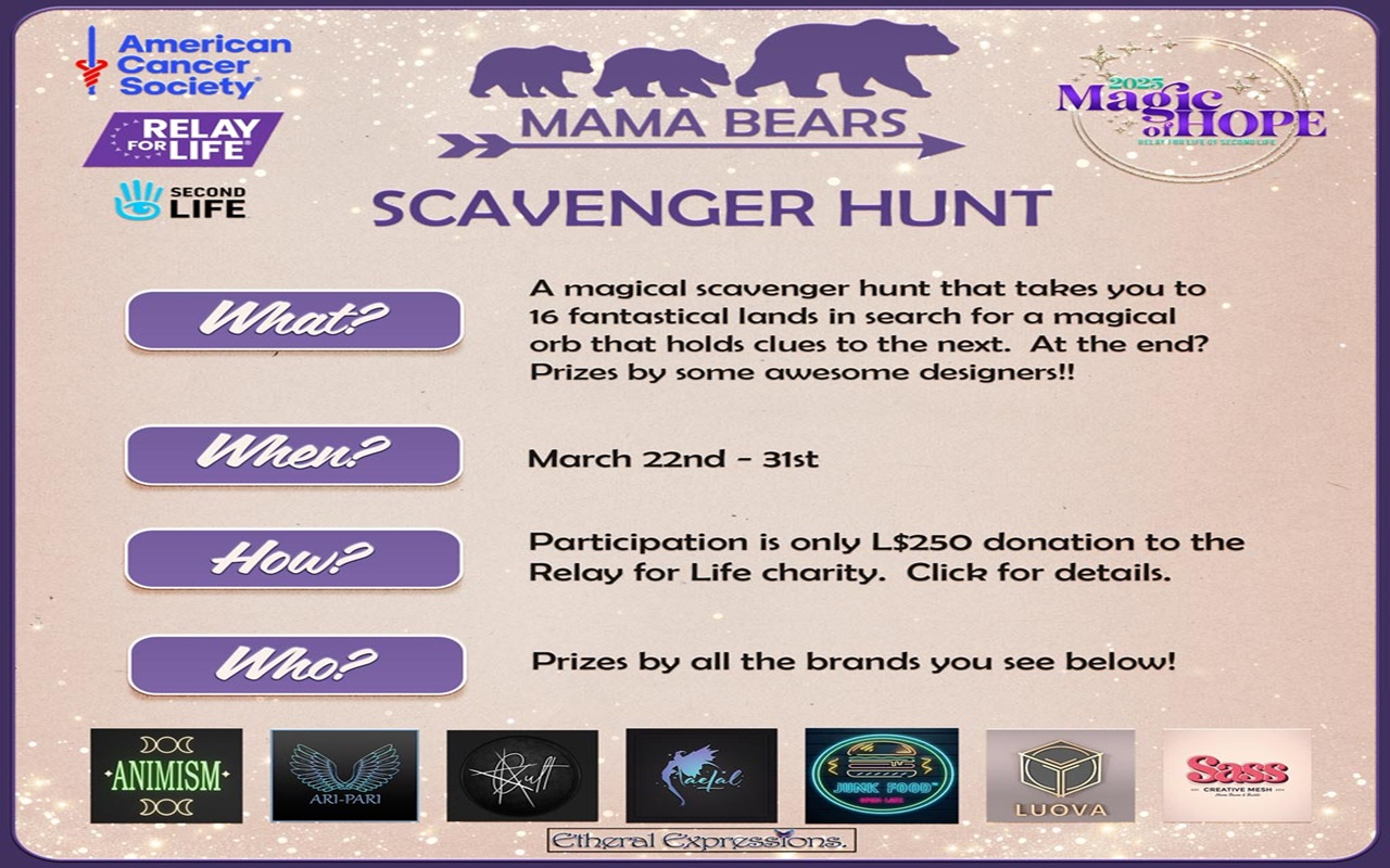 FIND THE MAGICAL ORB’S ON MAMA BEARS SCAVENGER HUNT!