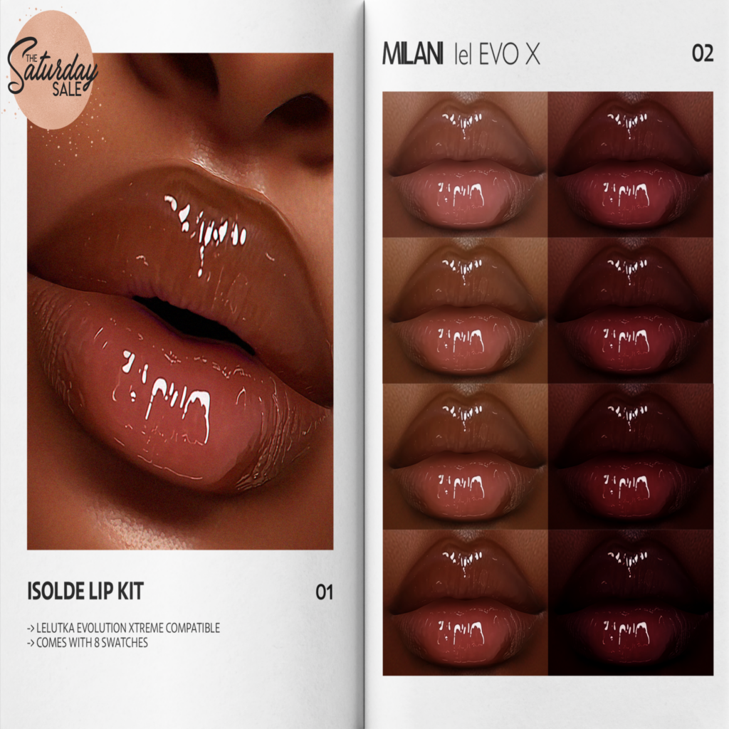 Isolde Lip Kit - EvoX	&lt;a href=&quot;https://maps.secondlife.com/secondlife/VELOUR/215/117/1503&quot; target=&quot;_blank&quot;&gt;Teleport&lt;/a&gt;