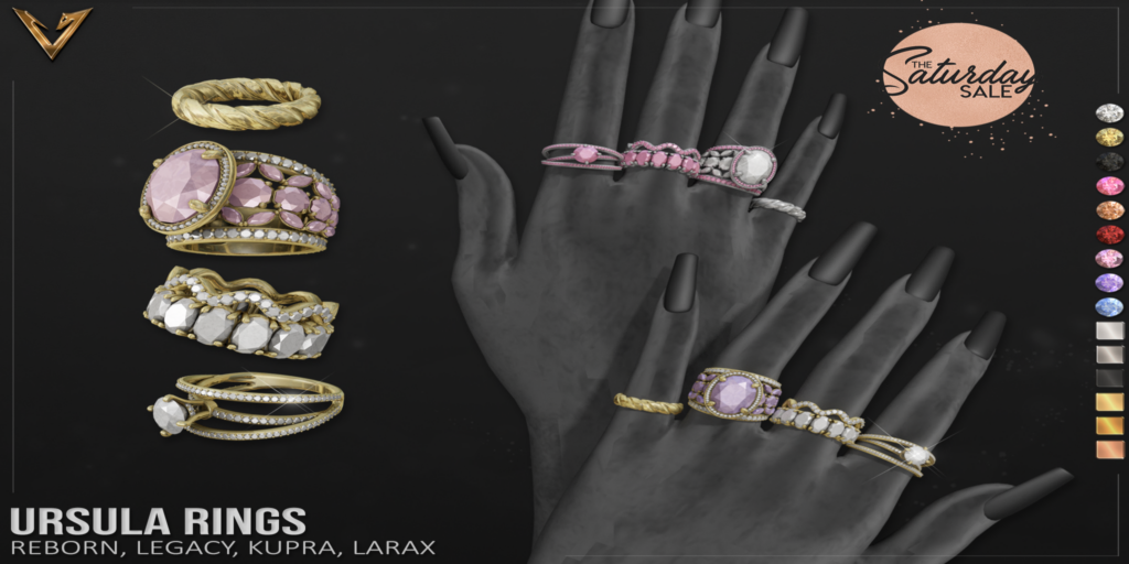 Ursula Rings - Inithium/Legacy/MaitreyaX/Peach/Reborn	&lt;a href=&quot;https://maps.secondlife.com/secondlife/Stone%20Diamond/123/128/19&quot; target=&quot;_blank&quot;&gt;Teleport&lt;/a&gt;