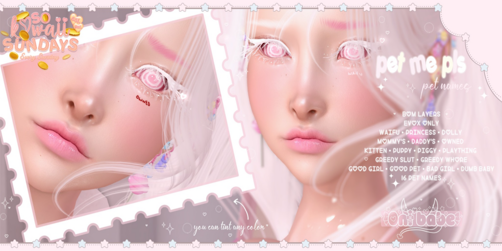 Pet Me Pls Tattoo - EvoX	&lt;a href=&quot;https://maps.secondlife.com/secondlife/Demon/242/93/22&quot;&gt;Teleport&lt;/a&gt;