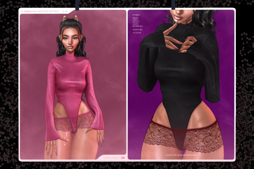 Suzy Bodysuit - Legacy/MaitreyaX/Reborn/+mods, L$299 each/L$599 each FP/L$1299 MP