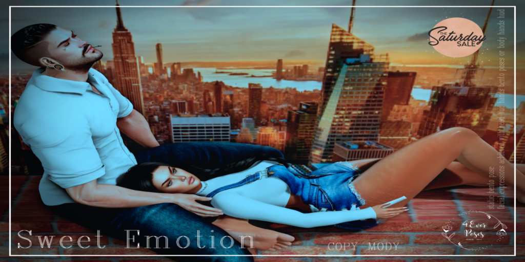 Sweet Emotion Couples Pose	&lt;a href=&quot;http://maps.secondlife.com/secondlife/Famous/182/225/3701&quot;&gt;Teleport&lt;/a&gt;