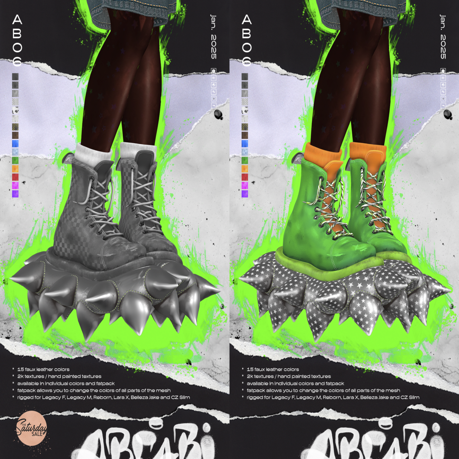 AB06 Shoes - CZ Slim/Jake/Legacy M+F/MaitreyaX/Reborn	&lt;a href=&quot;http://maps.secondlife.com/secondlife/Baddest/179/85/1346&quot;&gt;Teleport&lt;/a&gt;