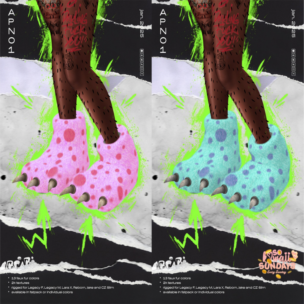 APNO1 Shoes - CZ Slim/Jake/Legacy M+F/MaitreyaX/Reborn	&lt;a href=&quot;http://maps.secondlife.com/secondlife/Baddest/182/84/1346&quot;&gt;Teleport&lt;/a&gt;