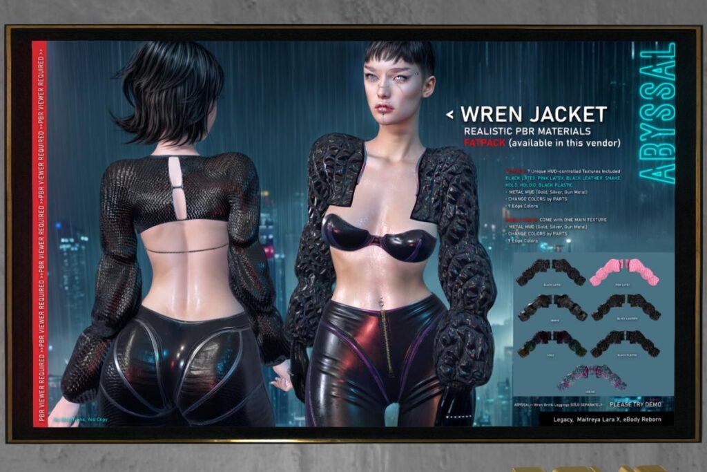 Wren Jacket - Legacy/MaitreyaX/Reborn, L$299 each/L$1299 FP