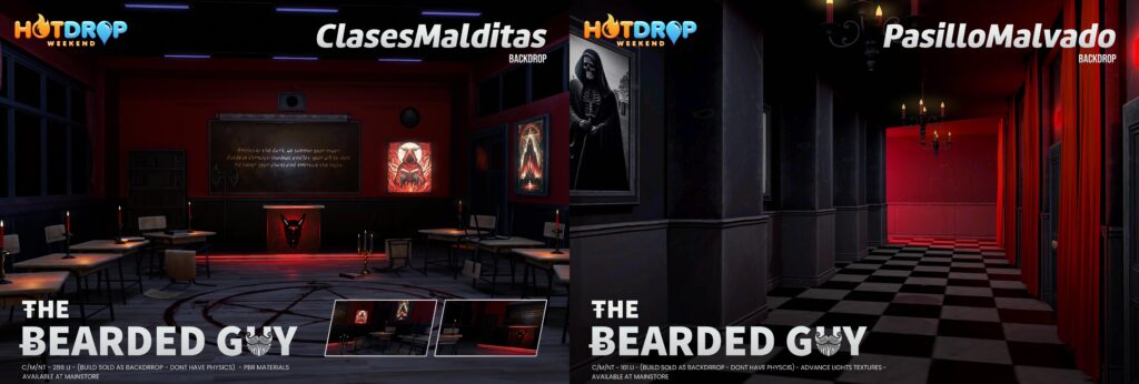 Clases Malditas &amp; Pasillo Malvado Backdrops