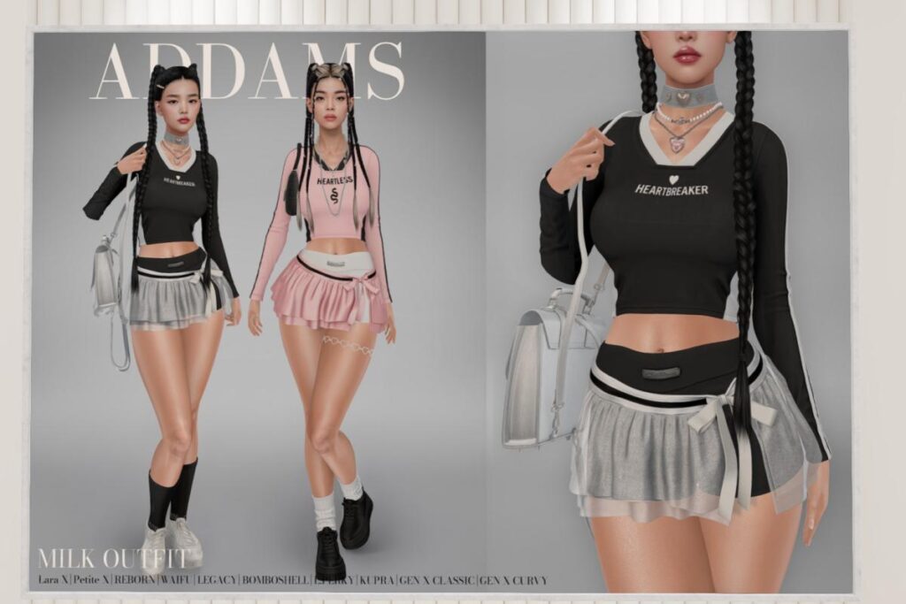 Milk Outfit - GenX/Inithium/Legacy/MaitreyaX/Reborn/+mods, L$250 each/L$2699 FP