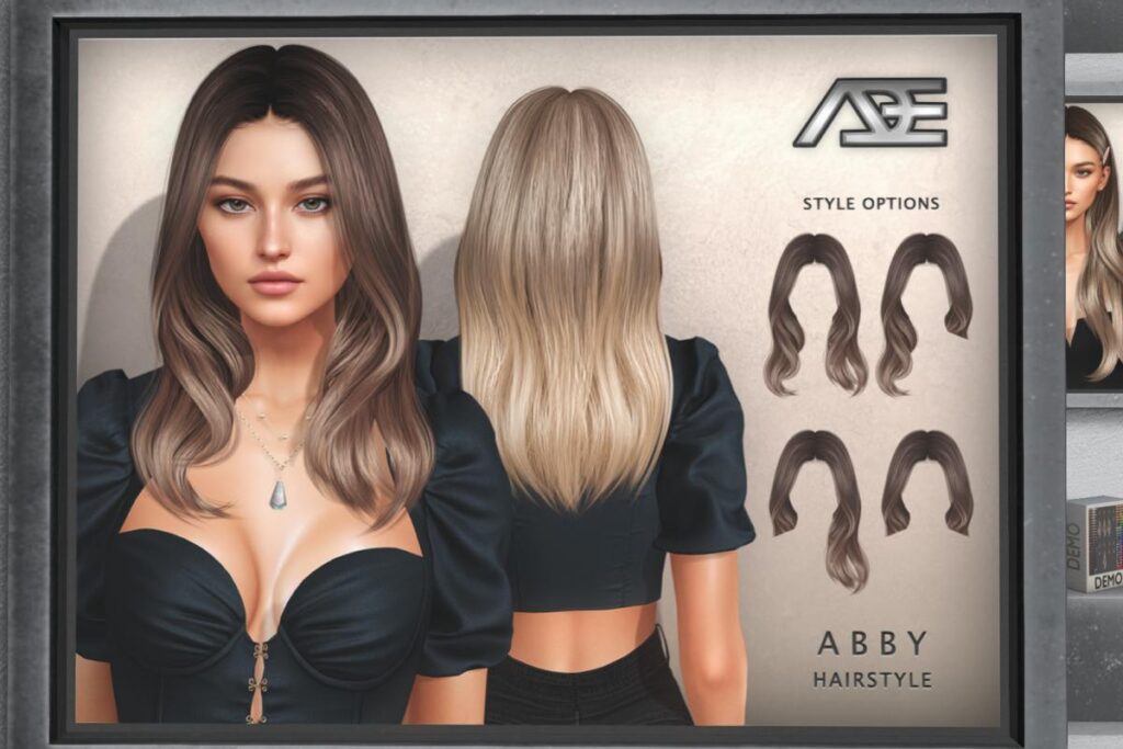 Abby Hairstyle, L$200-350 each/L$900 FP