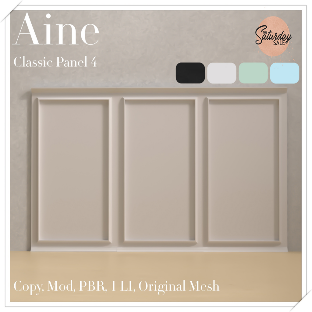 Classic Panel 4 Decor	&lt;a href=&quot;http://maps.secondlife.com/secondlife/Spirit%20Hills/128/228/22&quot;&gt;Teleport&lt;/a&gt;