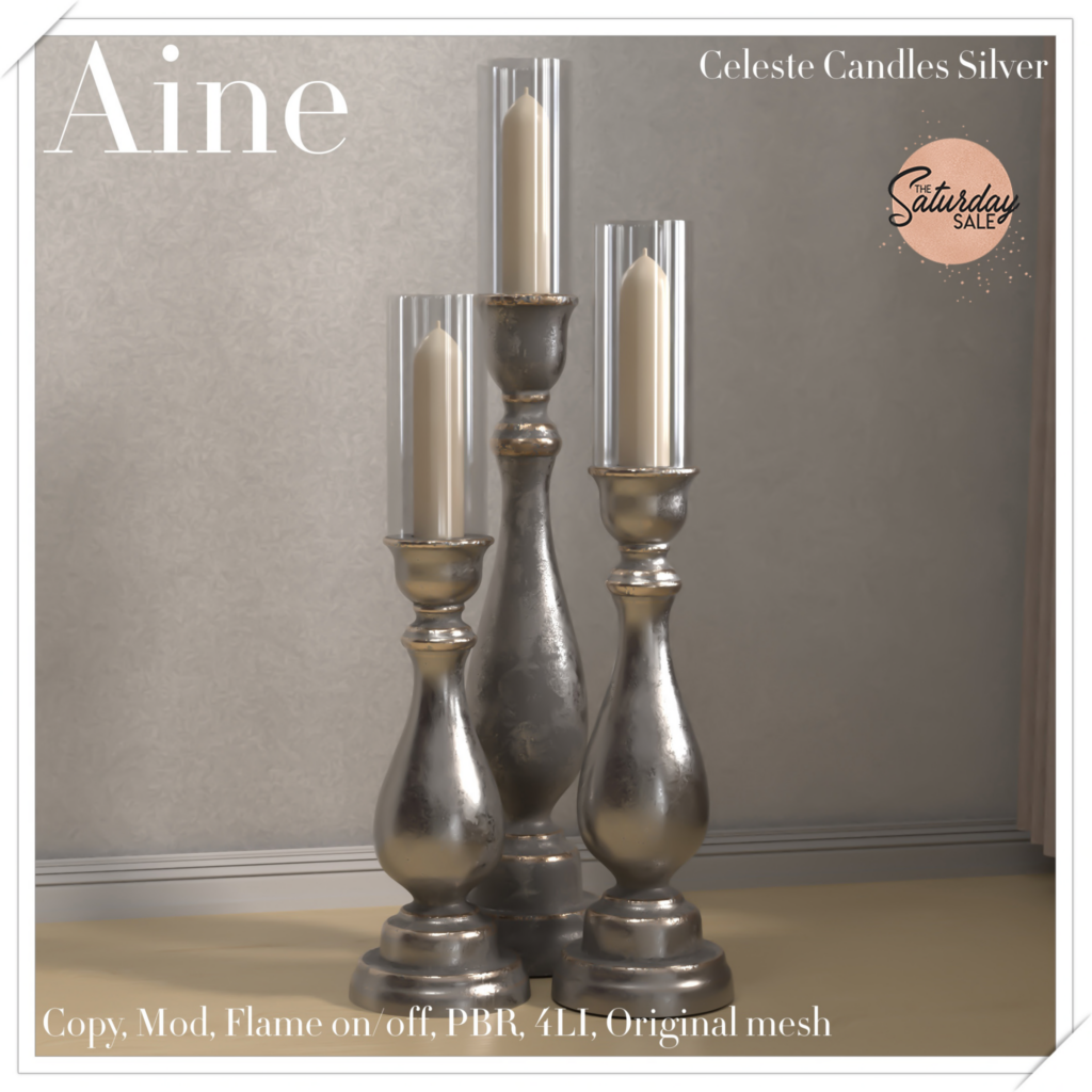 Celeste Candles in Silver	&lt;a href=&quot;http://maps.secondlife.com/secondlife/Spirit%20Hills/128/228/22&quot;&gt;Teleport&lt;/a&gt;