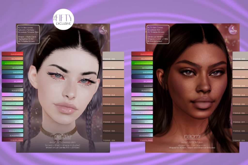Natalie Skin - Evo X, L$550 each/L$2800 FP | Naomi Skin - Eov X, L$550 each/L$2800 FP