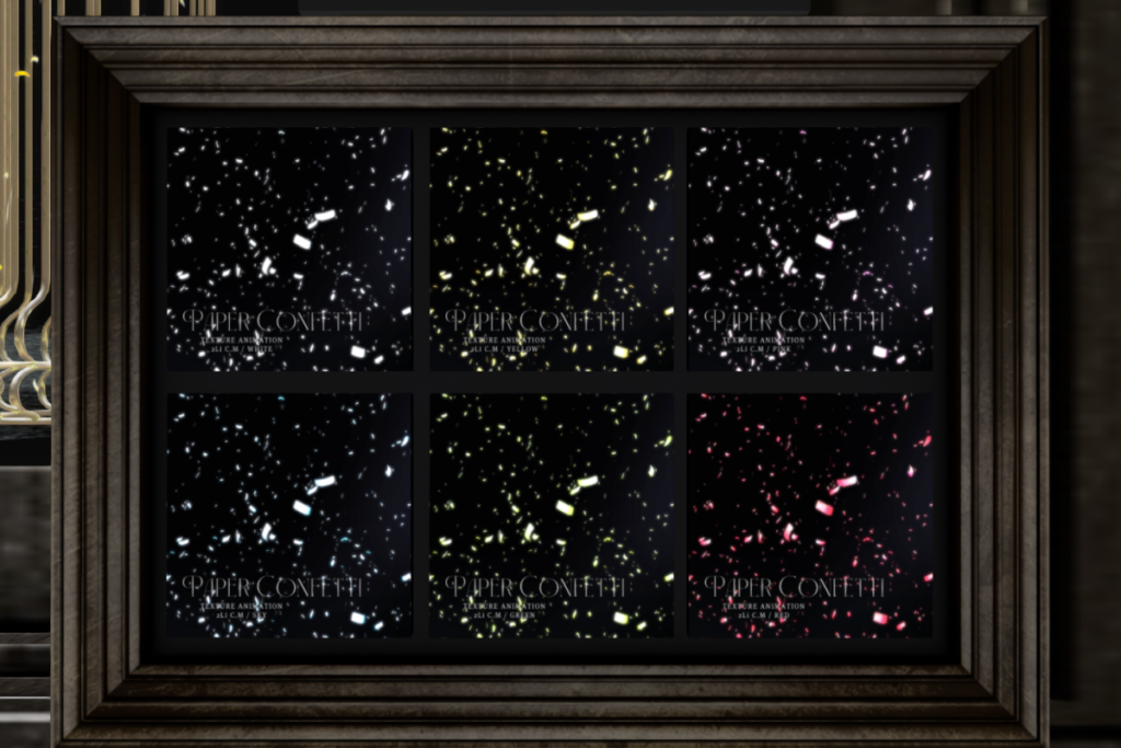 Paper Confetti, L$269 each/L$599 FP