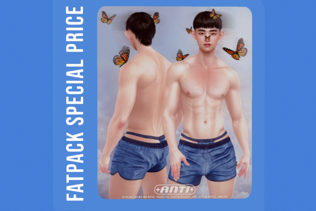 Talk Talk Shorts - Anatomy/CZ Slim+Muscle/Jake/Legacy/+mods, L$259 each/L$759 FP