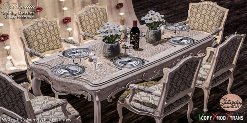 Spring Daisies Dining Room Set
