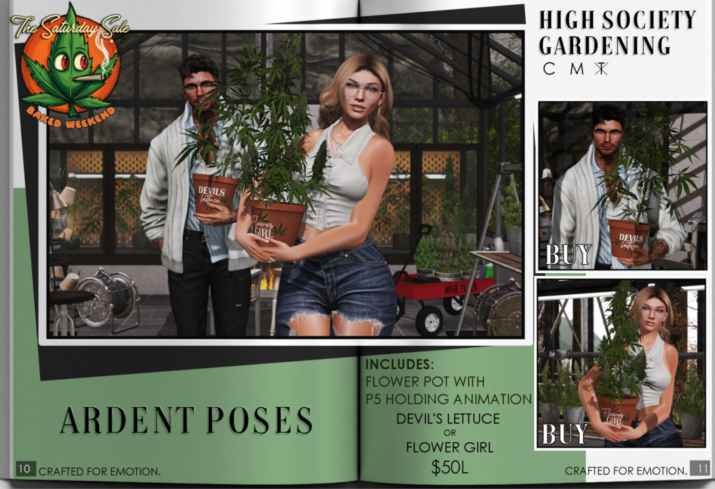 High Society Gardening Props &amp; Poses	&lt;a href=&quot;http://maps.secondlife.com/secondlife/DarkHallow/250/171/22&quot;&gt;Teleport&lt;/a&gt;