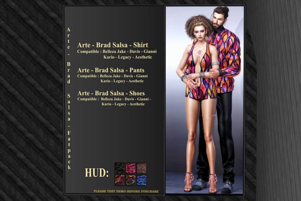 Brad Outfit - Aesthetic/Davis/Gianni/Jake/Kario/Legacy, L$800 each FP/L$1500 MP