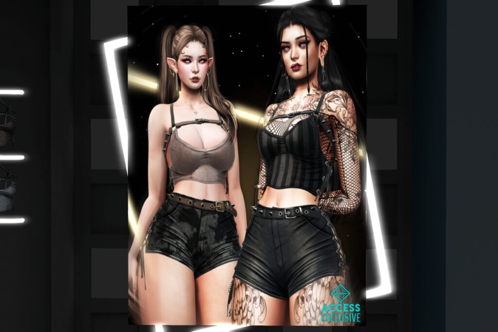 Lera Top &amp; Shorts - Legacy/MaitreyaX/Reborn/+mods, L$249 each/L$549 each Body Pack/L$1499 each FP/L$2499 MP