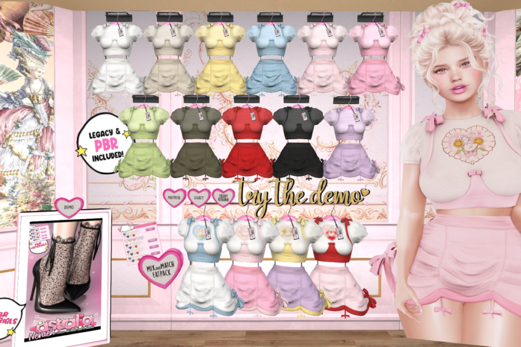 Opaline Set - Legacy/Maitreya/Reborn, L$399 each/L$1299 FP | Neveah Heels - Legacy/Maitreya/Reborn, L$599