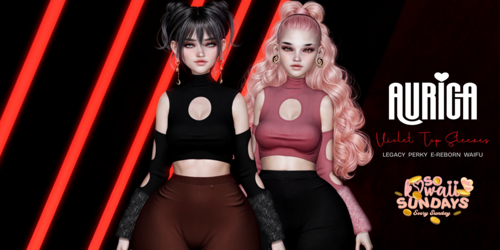 Violet Top &amp; Sleeves - Legacy/Reborn/+mods	&lt;a href=&quot;http://maps.secondlife.com/secondlife/Crystal%20Isle/168/140/60&quot;&gt;Teleport&lt;/a&gt;