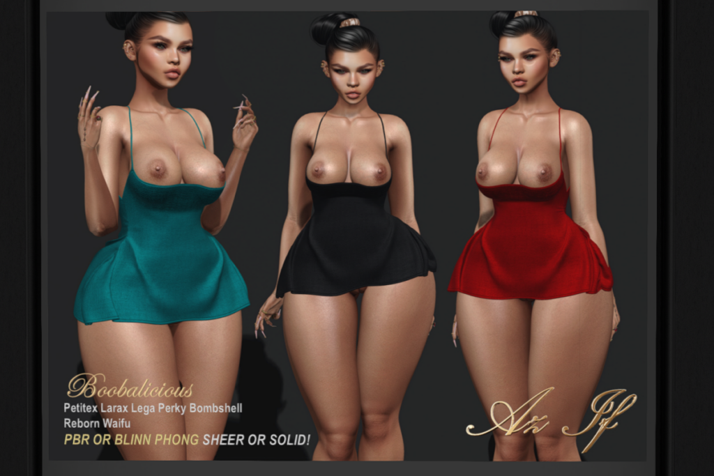 Boobalicious Dress - Legacy/MaitreyaX/Reborn/+mods, L$699 each/L$1999 FP
