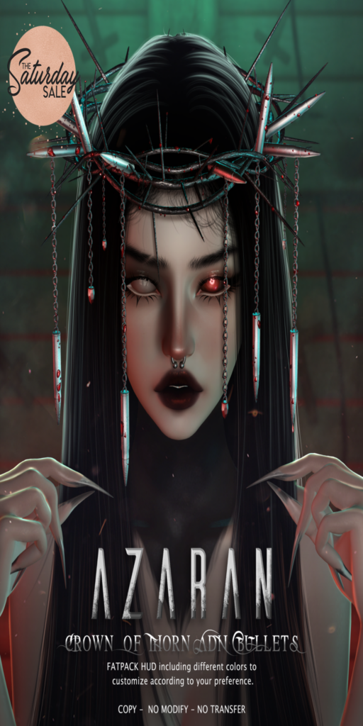 Crown Of Thorns And Bullets	&lt;a href=&quot;http://maps.secondlife.com/secondlife/Hell%20Fire/62/68/502&quot;&gt;Teleport&lt;/a&gt;