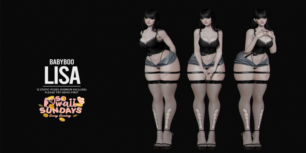 Lisa Poses	&lt;a href=&quot;http://maps.secondlife.com/secondlife/Cult%20Grounds/16/23/1022&quot;&gt;Teleport&lt;/a&gt;