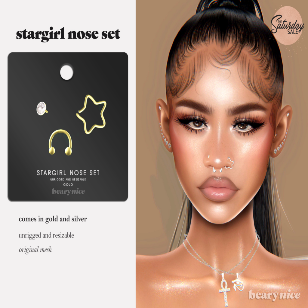 Stargirl Nose Piercings	&lt;a href=&quot;http://maps.secondlife.com/secondlife/Infinite%20Forest/166/10/1999&quot;&gt;Teleport&lt;/a&gt;
