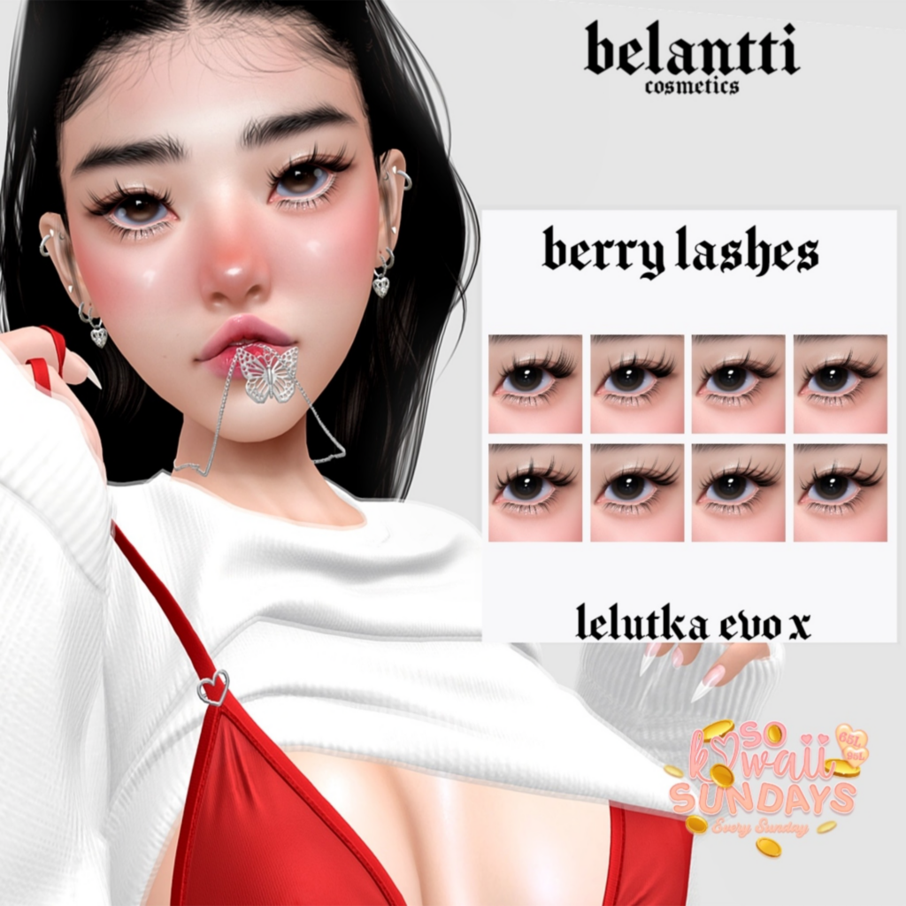 Berry Lashes - EvoX	&lt;a href=&quot;http://maps.secondlife.com/secondlife/Legenda/182/92/698&quot;&gt;Teleport&lt;/a&gt;