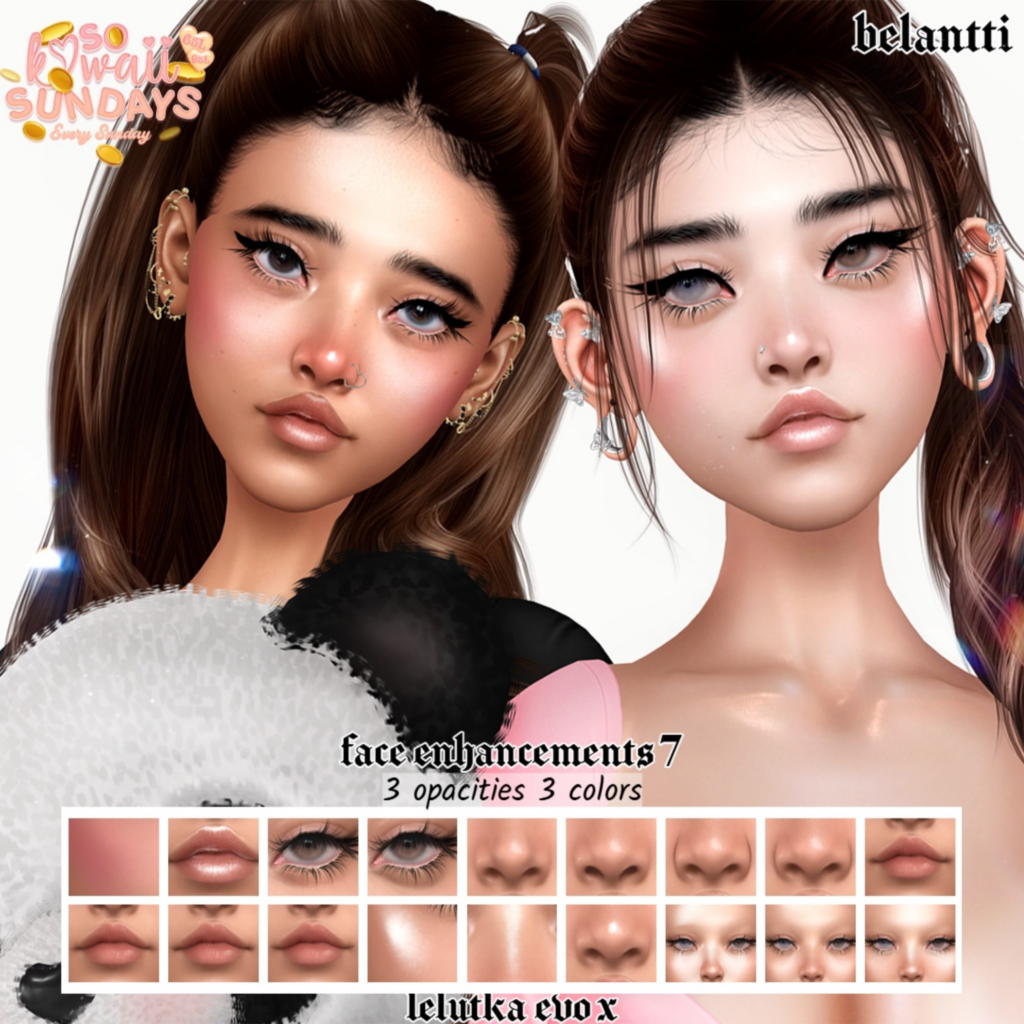 Face Enhancements 7 Cosmetics - EvoX	&lt;a href=&quot;http://maps.secondlife.com/secondlife/Legenda/182/92/698&quot;&gt;Teleport&lt;/a&gt;