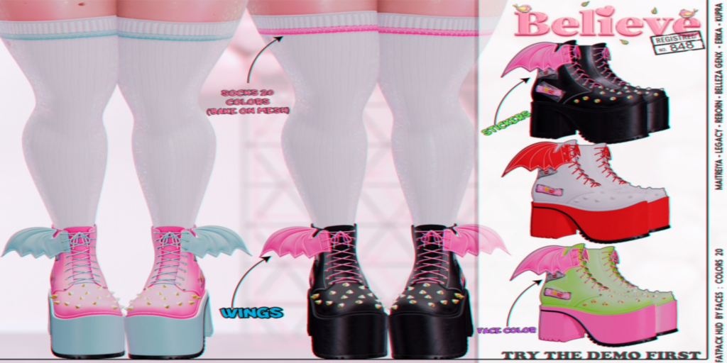 848 Boots &amp; Socks - Erika/GenX/Inithium/Legacy/Maitreya/Reborn	&lt;a href=&quot;http://maps.secondlife.com/secondlife/Bliss%20Kingdom/42/150/2001&quot;&gt;Teleport&lt;/a&gt;