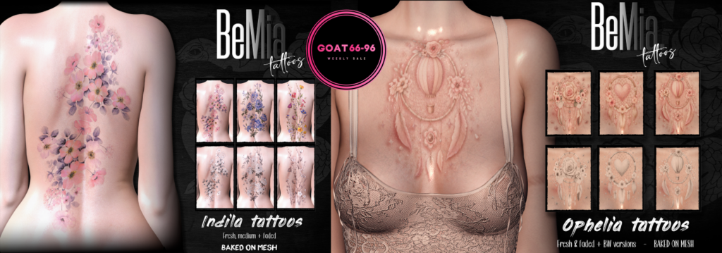 Indila and Ophelia Tattoos - BOM