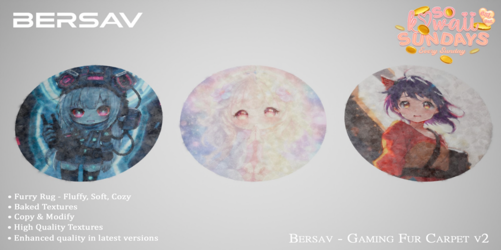 Gaming Fur Carpet V2	&lt;a href=&quot;http://maps.secondlife.com/secondlife/Alyssum%20Island/77/192/22&quot;&gt;Teleport&lt;/a&gt;