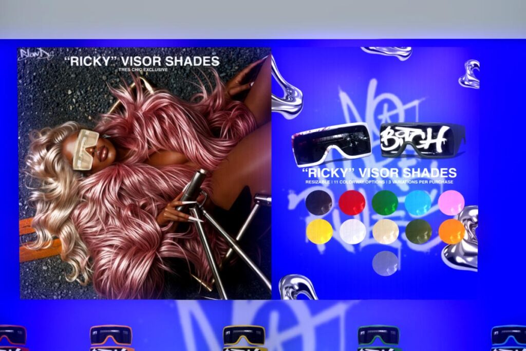 Ricky Visor Shades, L$299 each/L$899 FP