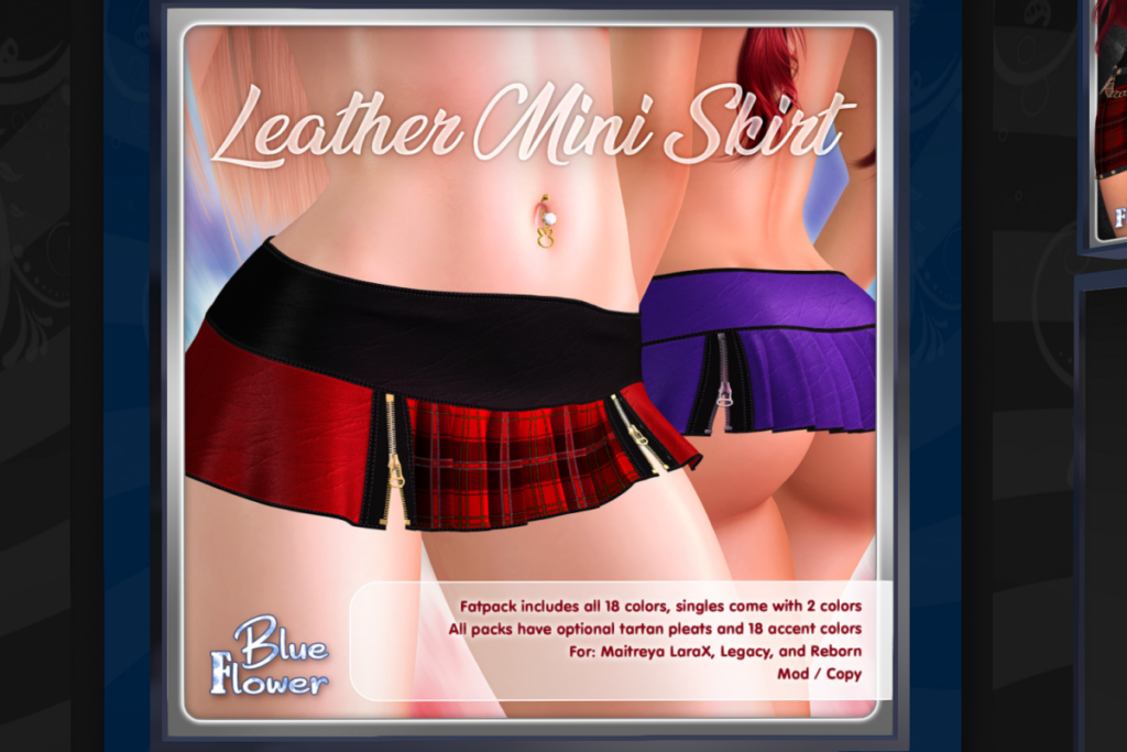 Leather Mini Skirt - Legacy/MaitreyaX/Reborn, L$249 each/L$999 FP