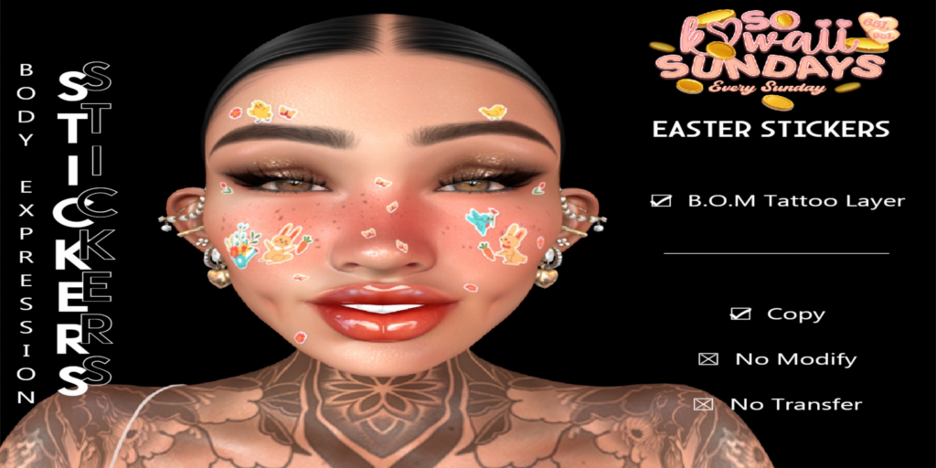 Easter Stickers - BOM	&lt;a href=&quot;http://maps.secondlife.com/secondlife/Country%20Hideaway/66/46/3588&quot;&gt;Teleport&lt;/a&gt;