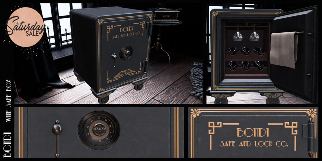 Wine Safe Box	&lt;a href=&quot;http://maps.secondlife.com/secondlife/Daydreaming/19/66/22&quot;&gt;Teleport&lt;/a&gt;
