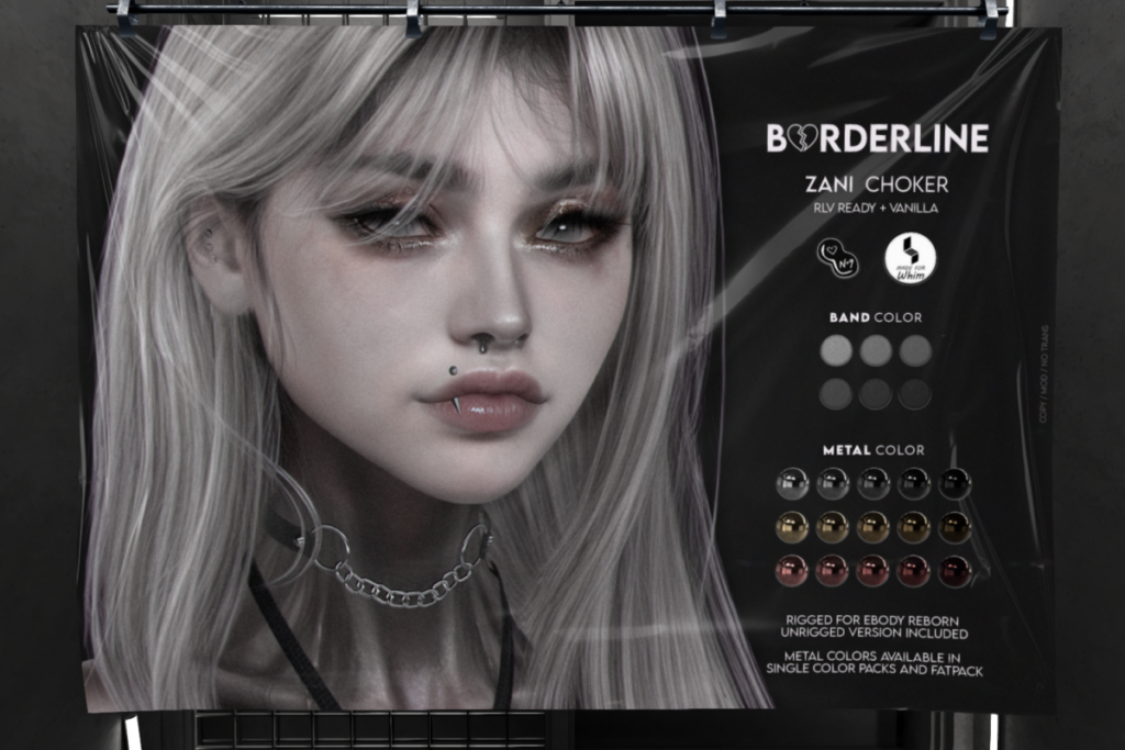 Zani Choker - Reborn/Unrigged, L$249 each/L$599 FP