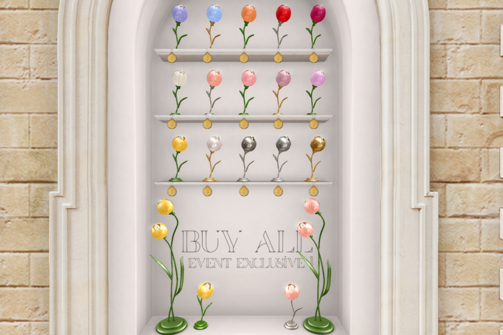 Tulip Lamp, L$199 each/L$999 FP
