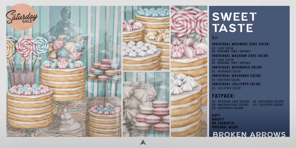 Sweet Taste Decor Set	&lt;a href=&quot;http://maps.secondlife.com/secondlife/AM%20corporate/91/81/1508&quot;&gt;Teleport&lt;/a&gt;