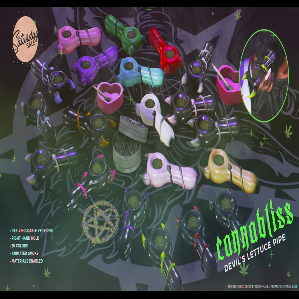 Devil&#039;s Lettuce Pipe Holdable	&lt;a href=&quot;http://maps.secondlife.com/secondlife/Slytherin/121/104/1070&quot;&gt;Teleport&lt;/a&gt;