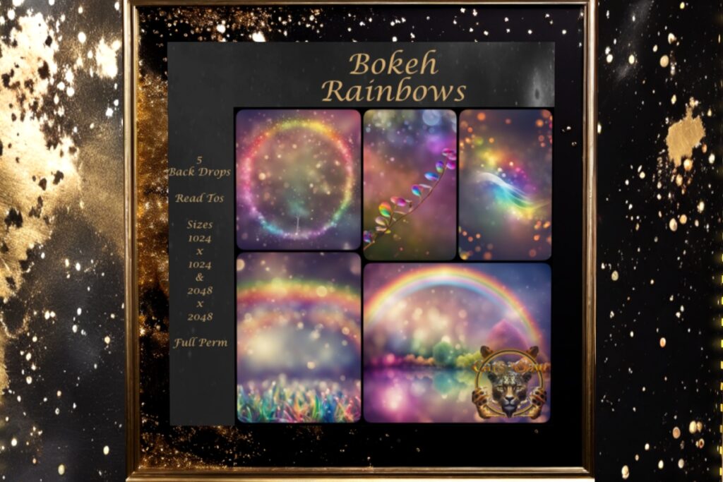 Bokeh Rainbows Backdrop Textures, L$249