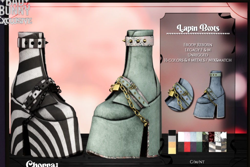 Lapin Boots - Legacy M+F/Reborn, L$400