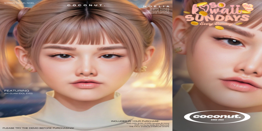 Noelia Skin - EvoX	&lt;a href=&quot;http://maps.secondlife.com/secondlife/Prince%20Island/160/216/1331&quot;&gt;Teleport&lt;/a&gt;